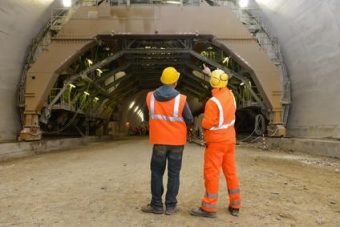 Baustelle mit dem Subunternehmen